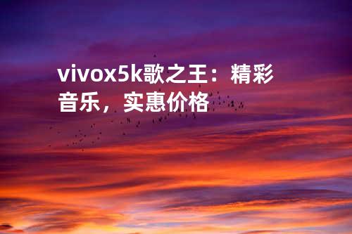 vivox5k歌之王：精彩音乐，实惠价格